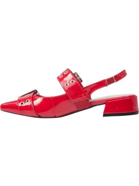 BALLERINA DESTALONADA CON HEBILLAS ROJO VI LINE FASHION