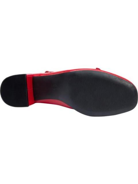 BALLERINA TACON MEDIO CON HEBILLAS ROJO VI LINE FASHION