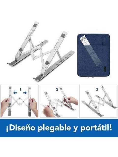 BASE BROBOTIX PARA LAPTOP 45 PULGADAS MULTIFUNCIONAL DE ALUMINIO 263564