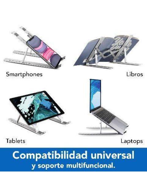 BASE BROBOTIX PARA LAPTOP 45 PULGADAS MULTIFUNCIONAL DE ALUMINIO 263564