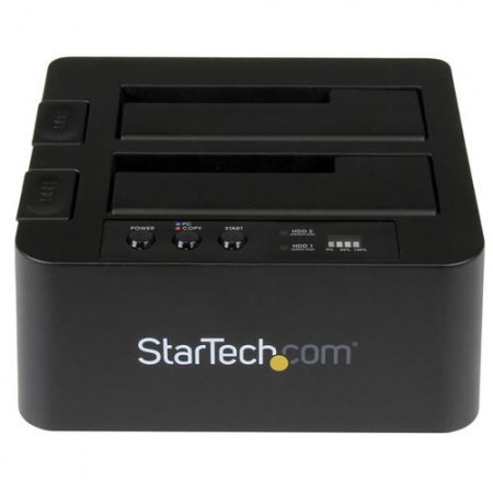 STARTECH  DOCKING STATION CON FUNCION DE COPIADO RAPIDO DE 2 BAHIAS USB 3.1 SATA 2.5-3.5