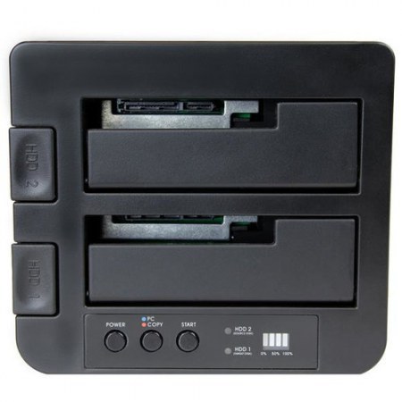 STARTECH  DOCKING STATION CON FUNCION DE COPIADO RAPIDO DE 2 BAHIAS USB 3.1 SATA 2.5-3.5