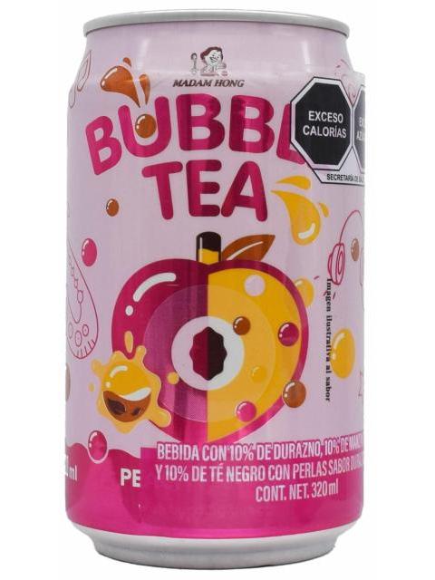 BEBIDA BUBBLE TEA DURAZNO MANZANA 320 ML MADAM HONG