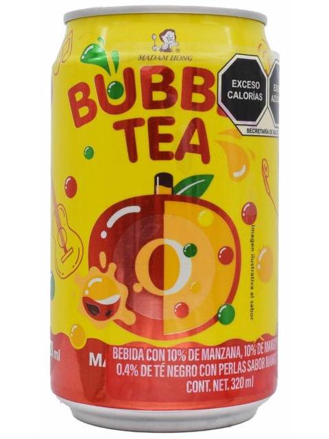 BEBIDA BUBBLE TEA MANZANA MANGO 320 ML MADAM HONG