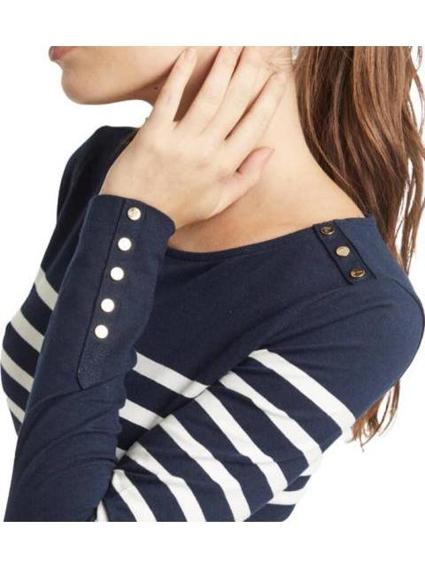 BLUSA RAYAS AZUL MARINO HOLLY LAND