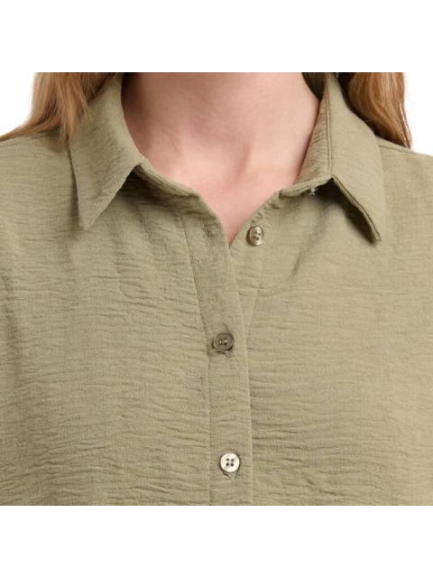 BLUSA ANUDADA CON ESTAMPADO VERDE OLIVO HOLLY LAND
