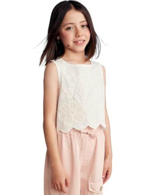 BLUSA BORDADA BLANCO HOLLY LAND KIDS