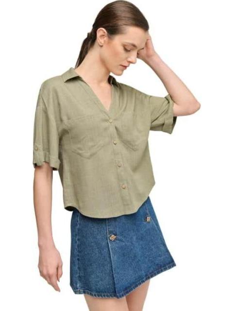 BLUSA CASUAL VERDE OLIVO HOLLY LAND