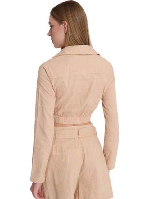 BLUSA CORTA BORDADA CAMEL HOLLY LAND