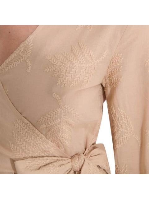 BLUSA CORTA BORDADA CAMEL HOLLY LAND