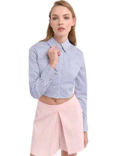 BLUSA CROP RAYAS AZUL HOLLY LAND