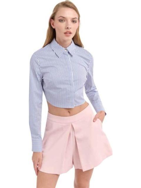 BLUSA CROP RAYAS AZUL HOLLY LAND