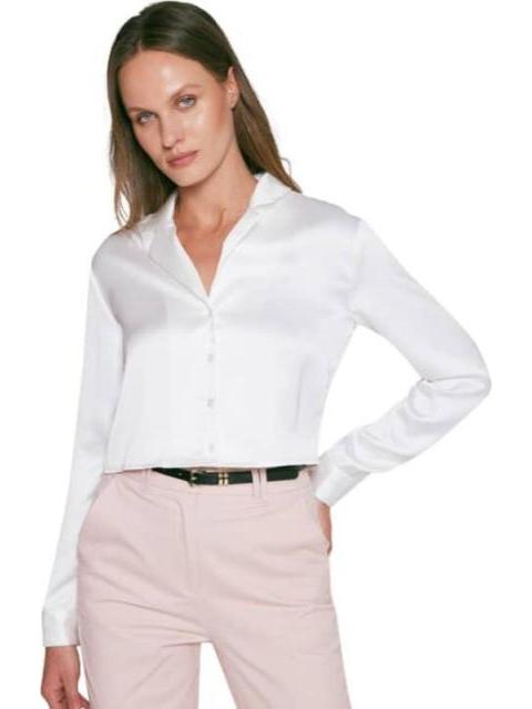 BLUSA CROP SATINADA MARFIL HOLLY LAND