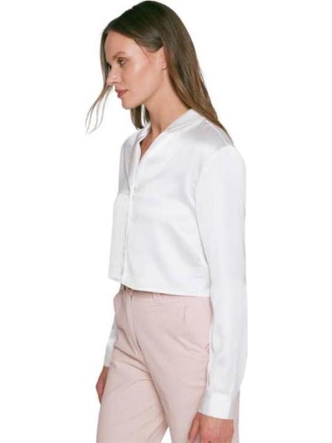 BLUSA CROP SATINADA MARFIL HOLLY LAND