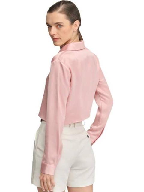 BLUSA CROP SATINADA PALO DE ROSA HOLLY LAND