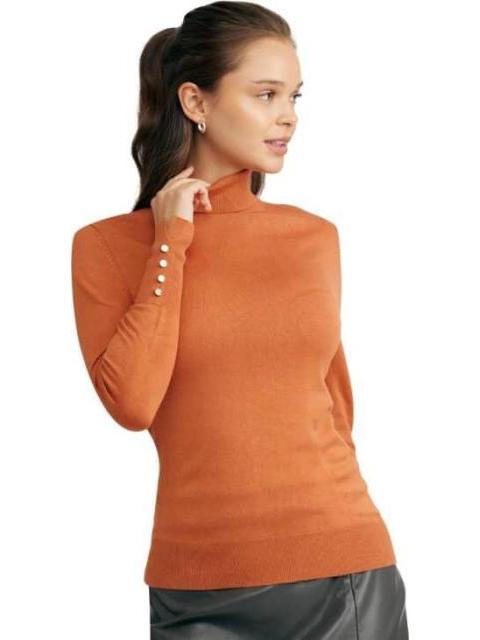 BLUSA CUELLO TORTUGA ROJO LADRILLO SAO PAULO