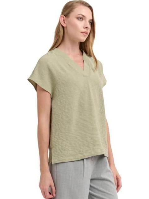 BLUSA CUELLO V AZUL MENTA HOLLY LAND