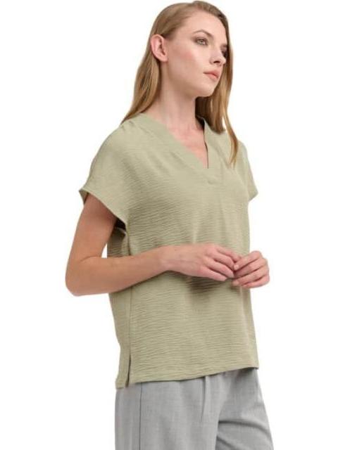 BLUSA CUELLO V AZUL MENTA HOLLY LAND