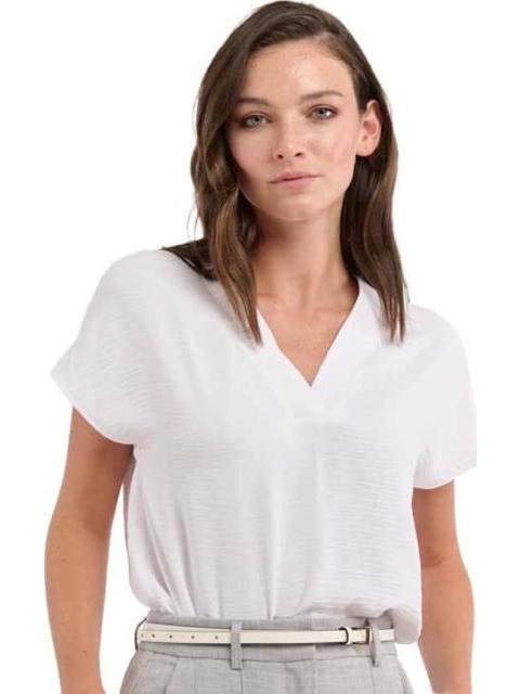 BLUSA CUELLO V BLANCO HOLLY LAND