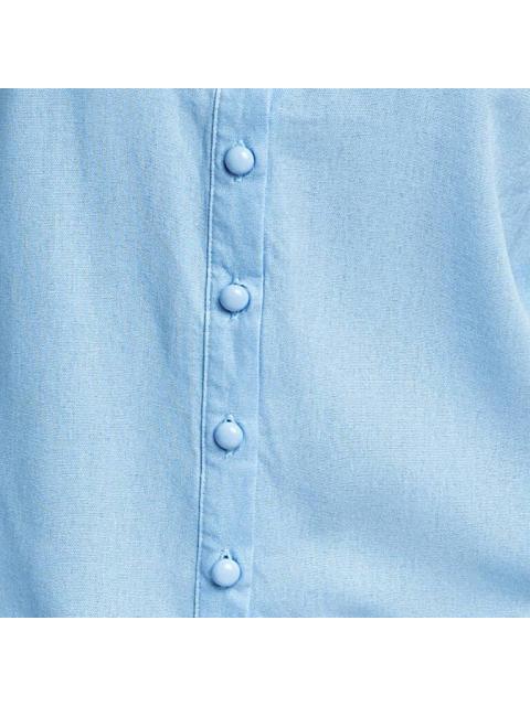 CAMISA BORDADA AZUL HOLLY LAND