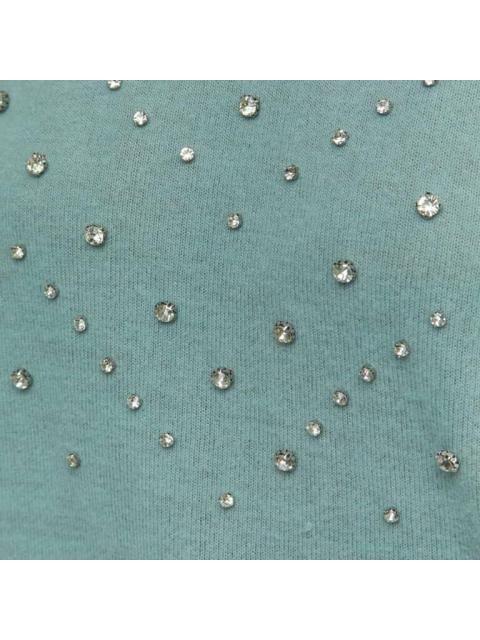 BLUSA CON PEDRERIA AZUL MENTA HOLLY LAND