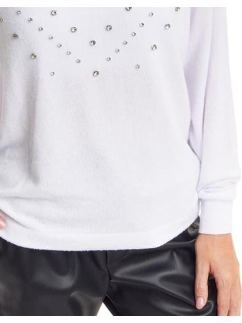 BLUSA CON PEDRERIA BLANCO HOLLY LAND