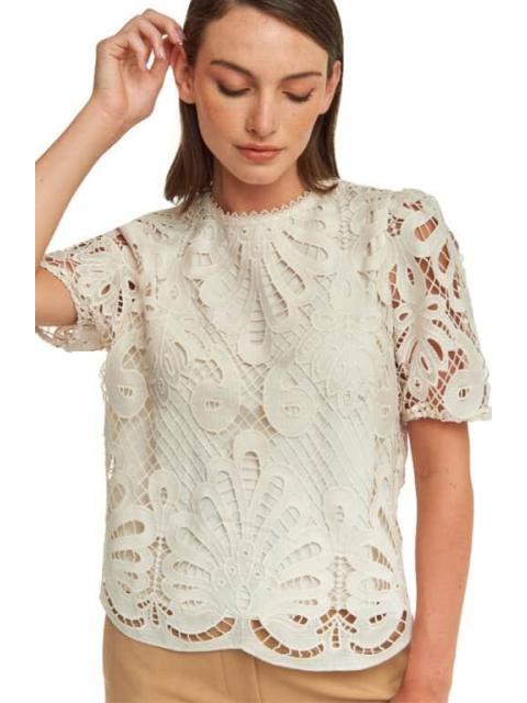BLUSA ENCAJE MARFIL HOLLY LAND