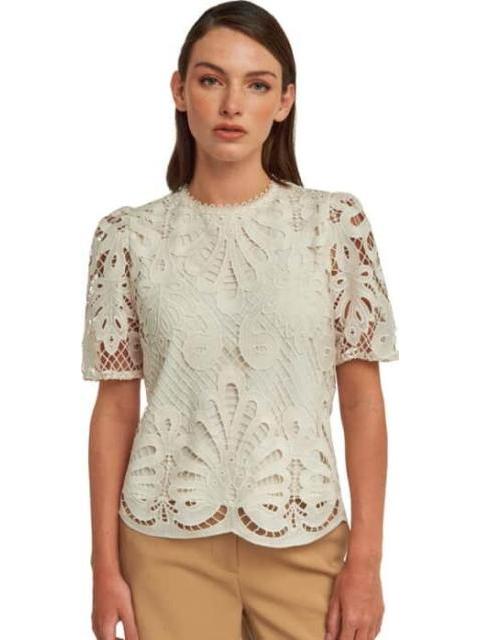 BLUSA ENCAJE MARFIL HOLLY LAND