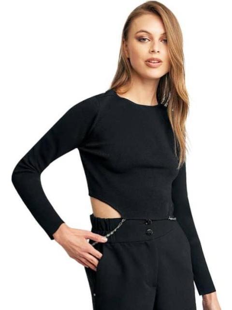 BLUSA CON PEDRERIA NEGRO HOLLY LAND