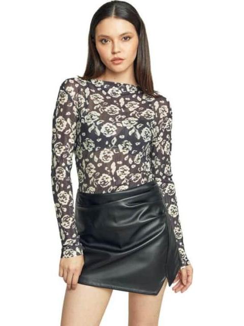 BLUSA CON TRANSPARENCIA NEGRO HOLLY LAND