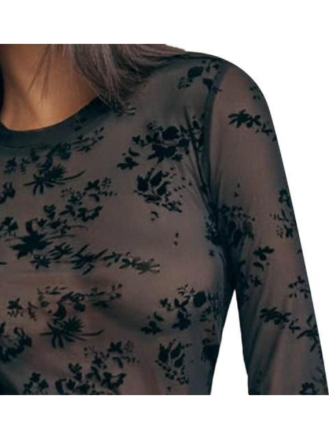 BLUSA CON TRANSPARENCIA NEGRO HOLLY LAND