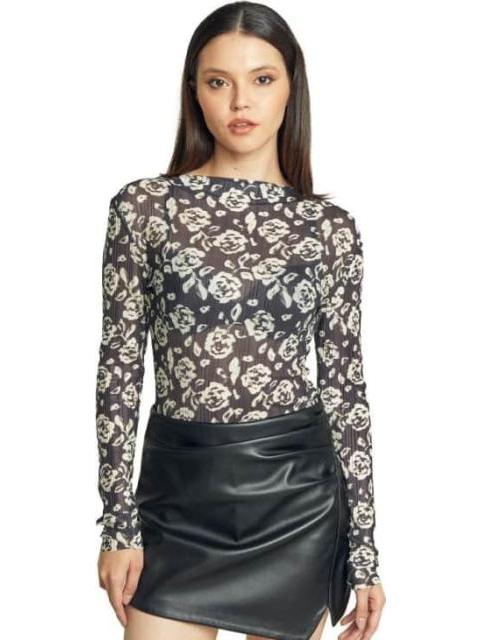 BLUSA CON TRANSPARENCIA NEGRO HOLLY LAND