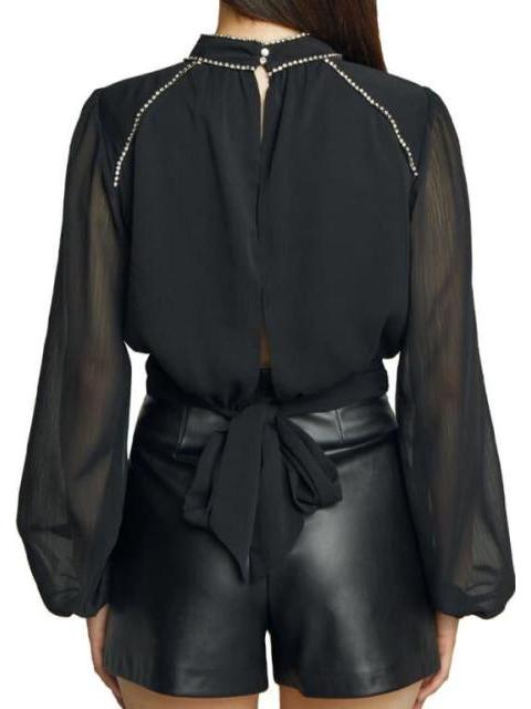 BLUSA CON TRANSPARENCIA NEGRO HOLLY LAND