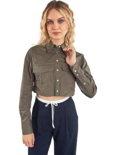 CAMISA CROP VERDE OLIVO HOLLY LAND