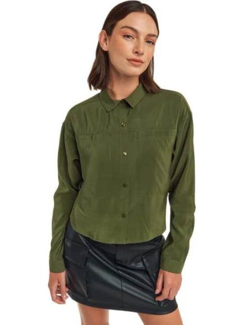 CAMISA MANGA LARGA VERDE OLIVO HOLLY LAND