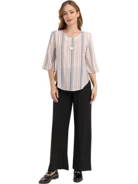 BLUSA DAMA CLASICA BEIGE PALOMA CARMIN