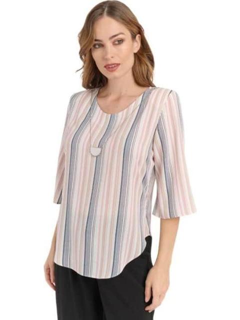 BLUSA DAMA CLASICA BEIGE PALOMA CARMIN