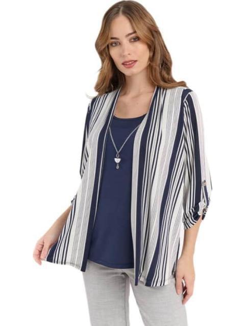 BLUSA DAMA CONTEMPORANEA AZUL MARINO YAELI FASHION