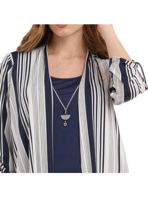 BLUSA DAMA CONTEMPORANEA AZUL MARINO YAELI FASHION