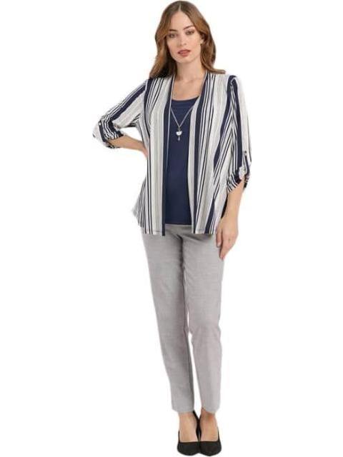 BLUSA DAMA CONTEMPORANEA AZUL MARINO YAELI FASHION
