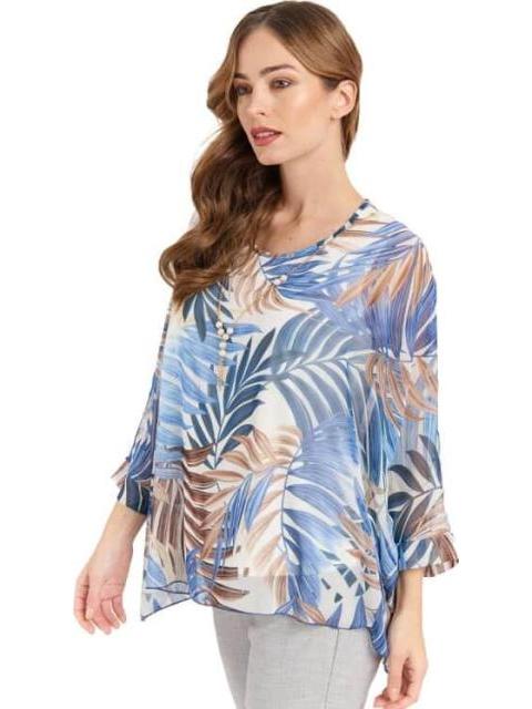 BLUSA DAMA CONTEMPORANEA AZUL YAELI FASHION