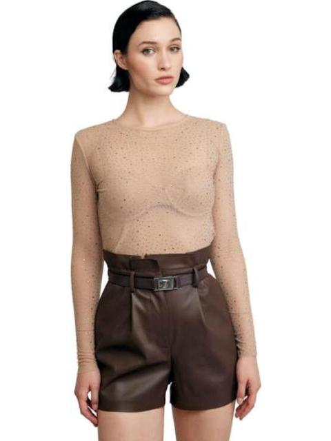 BLUSA CON PEDRERIA DORADO HOLLY LAND