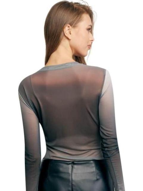 BLUSA CON TRANSPARENCIA GRIS HOLLY LAND