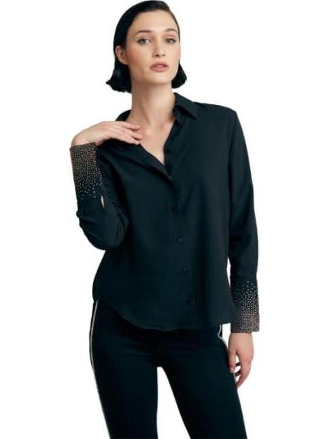 BLUSA PEDRERIA EN MANGAS NEGRO HOLLY LAND