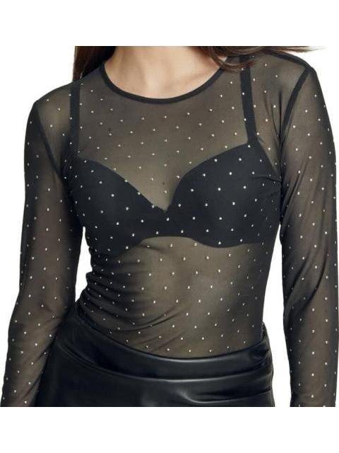 BLUSA MESH MANGA LARGA NEGRO HOLLY LAND