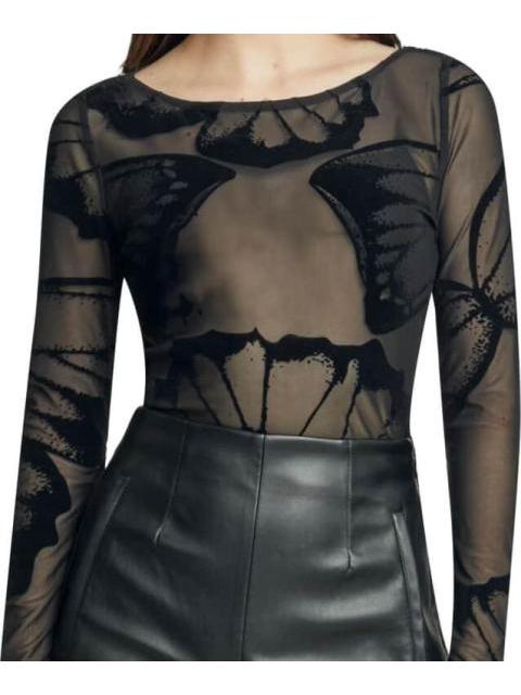 BLUSA MESH MANGA LARGA NEGRO HOLLY LAND