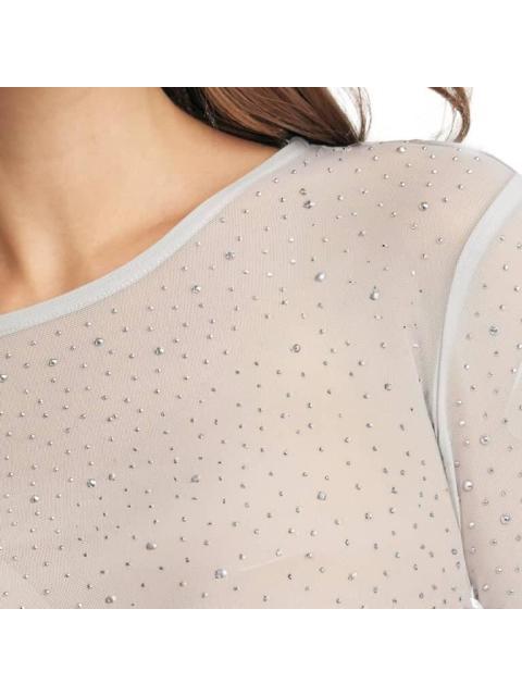 BLUSA CON PEDRERIA PLATA HOLLY LAND