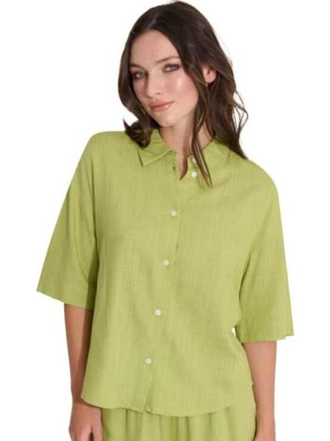 BLUSA DE LINO VERDE HOLLY LAND