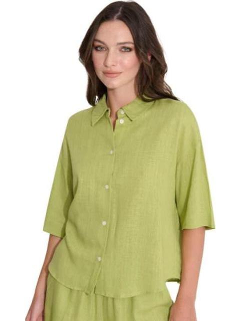 BLUSA DE LINO VERDE HOLLY LAND