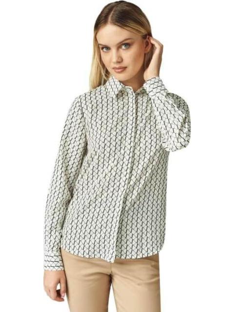 BLUSA ESTAMPADA HUESO HOLLY LAND